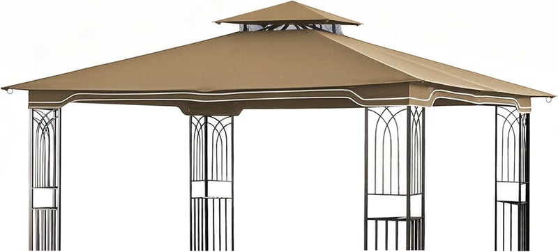 SCOCANOPY Replacement Gazebo Canopy for 10 x 12 Regency II Patio Gazebo Model L-GZ798PST,A101004104,A101004105 (Beige) - Image 1